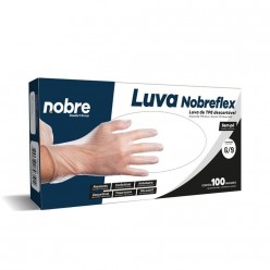 Luva TPE - Preto -c/100unid. - Nobreflex - Nobre - Tamanho G