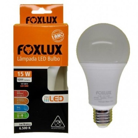 Lâmpada de Led Bulbo 15W 6500K - Foxlux