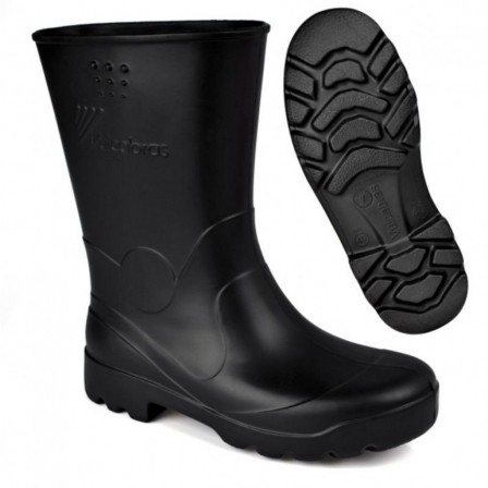 Bota Vulcabras PVC Forrada Preta Cano Curto Nº 39