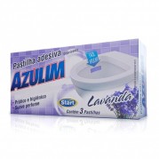 Pastilha Adesiva Sanitária Azulim Lavanda com 3 unidades